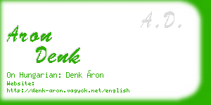 aron denk business card